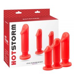 Набір анальних пробок Anal Slim Dildo Kit Storm, Red