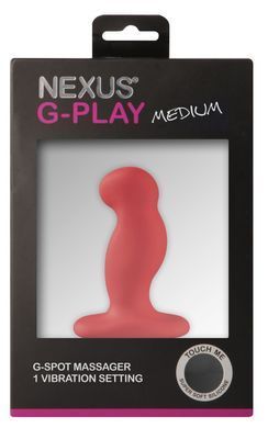 Вібромасажер простати Nexus G-Play Plus M Red, макс діаметр 3 см, перезаряджається, Червоний