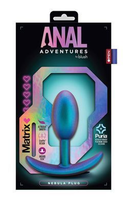 Анальний плаг, бірюзовий ANAL ADVENTURES MATRIX NEBULA PLUG