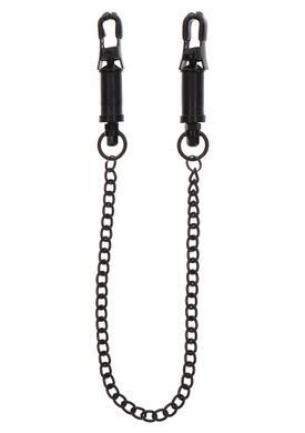 Затискачі на соски Taboom Nipple Play Heavy Duty Adjustable Clamps з чорним ланцюжком