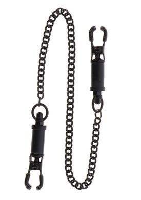 Затискачі на соски Taboom Nipple Play Heavy Duty Adjustable Clamps з чорним ланцюжком