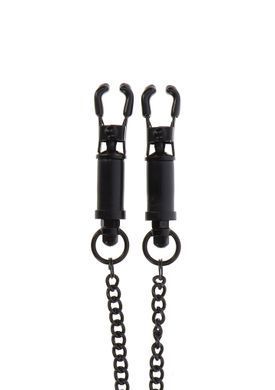 Затискачі на соски Taboom Nipple Play Heavy Duty Adjustable Clamps з чорним ланцюжком