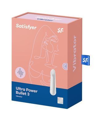 Вибропуля перезаряжаемая Ultra Power Bullet 3 White