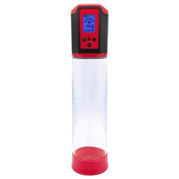 Автоматична вакуумна помпа Men Powerup Passion Pump Red, LED-табло, перезаряджувана, 8 режимів