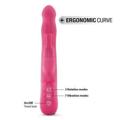 Вибратор-кролик Dorcel Baby Rabbit Magenta 2.0 с жемчужным массажем и вращающейся головкой.