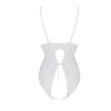 Боді з ажурним декором та відкритим кроком Ursula Body white L/XL &mdash; Passion, Білий