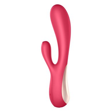 Смарт вибратор-кролик Satisfyer Mono Flex Red, 2 мотора, управление через интернет, Малиновый