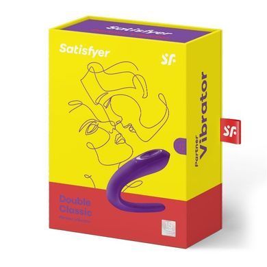 Вибратор для пар Satisfyer Double Classic с одним моторчиком, Фиолетовый