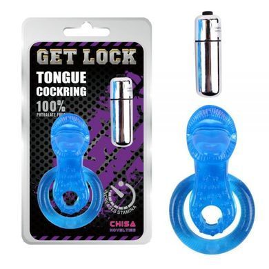 CH60022 Насадка&nbsp;с&nbsp;язычком&nbsp;и&nbsp;вибропулей&nbsp;GET&nbsp;LOCK Cocking&nbsp;синяя