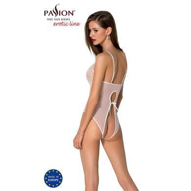 Боді з ажурним декором та відкритим кроком Ursula Body white L/XL &mdash; Passion, Білий