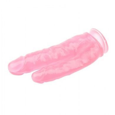 Фаллоимитатор&nbsp;двойной&nbsp;на&nbsp;присоске&nbsp;прозрачный&nbsp;Chisa&nbsp;Hi-Rubber 9.4 INCH Pink