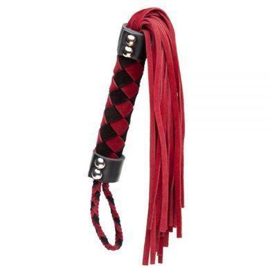 F61416 батіг із замші ромб FLOGGER BLACK / RED