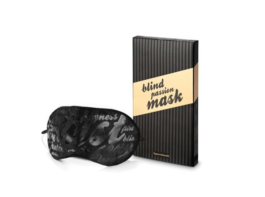 Маска нежная на глаза Bijoux Indiscrets - Blind Passion Mask в подарочной упаковке, Черный