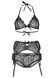 Leg Avenue Bra top, panty & garterbelt S Black