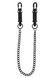 Затискачі на соски Taboom Nipple Play Heavy Duty Adjustable Clamps з чорним ланцюжком