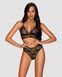 Комплект ажурный Obsessive Kokietta set Black S/M