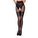 Колготки с открытым доступом, ажурные трусики и подвязки TIOPEN 013 black 3/4 (20/40 den) &mdash; Passion, Черный