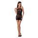 Бодистокинг Passion BS063 black, платье-сетка халтер, Черный