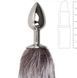 Анальная пробка с серым хвостиком EasyToys Fox Tail Plug ,S