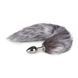 Анальная пробка с серым хвостиком EasyToys Fox Tail Plug ,S
