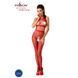 Бодістокінг Passion BS048 red, комбінезон, імітація колгот та відкритого топа, Червоний