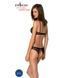 Комплект: бра, трусики з ажурним декором та відкритим кроком Ursula Set black S/M &mdash; Passion, Черный