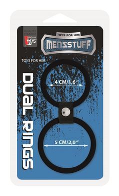Ерекційне кільце MENZSTUFF DUAL RINGS, BLACK