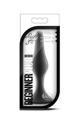Анальный стимулятор LUXE BEGINNER PLUG MEDIUM, BLACK