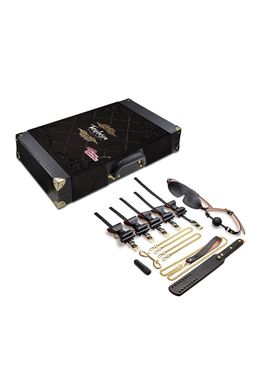 Набор для БДСМ в чемодане, 10 предметов Temptasia Safe Word Bondage Kit With Suitcase Black