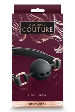 Кляп NS Novelties BONDAGE COUTURE BALL GAG BLACK