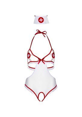 Костюм медсестры Leg Avenue Naughty Nurse, one size, боди и шапочка