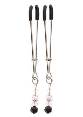Зажимы на соски с регулировкой, со стразами Tweezers With Beads разноцветные