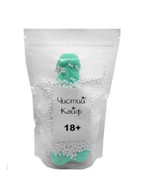 Крафтове мило-член із присоскою Чистый Кайф Turquoise size XL, натуральне, Бирюзовый