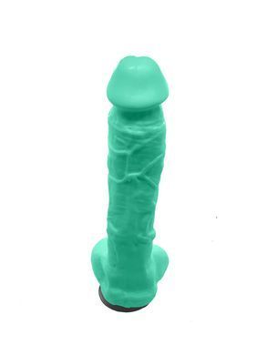 Крафтове мило-член із присоскою Чистый Кайф Turquoise size XL, натуральне, Бирюзовый