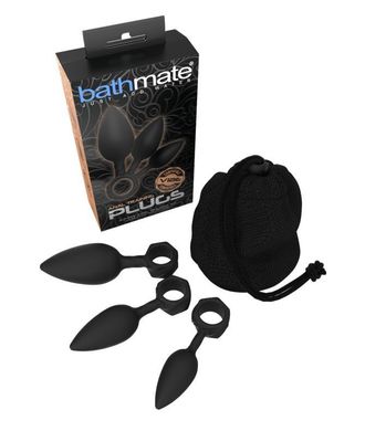 Набор анальных пробок Bathmate Anal Training Plugs, диаметр 2,5см - 3,1см - 3,8см