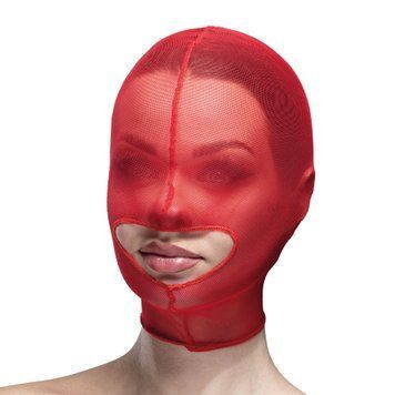 Маска сетка с открытым ртом Feral Feelings - Hood Mask Red