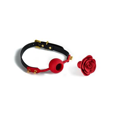 Роскошный кляп в виде розы Zalo - Rose Ball Gag, двойное использование