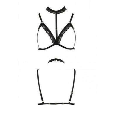 Бюстгальтер-стрепы с чокером Shelly Bra black XXL/XXXL &mdash; Passion Exclusive