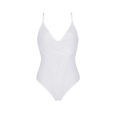 Боді з ажурним декором та відкритим кроком Ursula Body white S/M &mdash; Passion, Білий