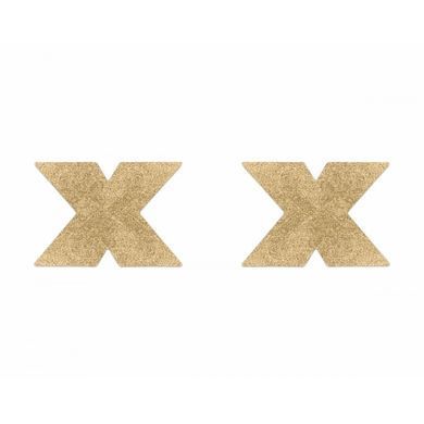 Пестисы в виде крестов Bijoux Indiscrets, золотистые