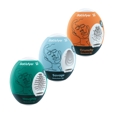 Набір Satisfyer Masturbator Egg 3er set Naughty, Savage, Crunchy