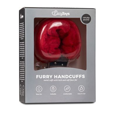 Наручники&nbsp;EASYTOYS Furry&nbsp;Handcuffs&nbsp;-&nbsp;Red, Красный