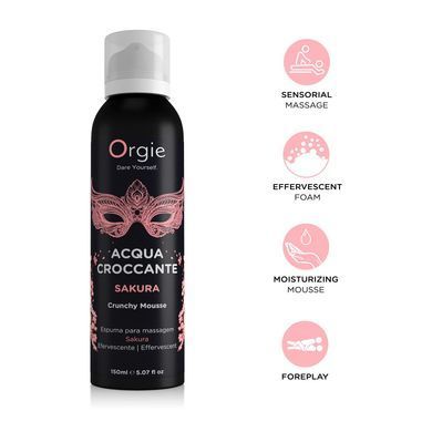 Массажная пенка Orgie &ndash; Acqua Croccante Sakura (150 мл), эффект лопающихся пузырьков