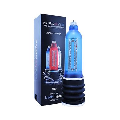 Гидропомпа Bathmate Hydromax 9 Blue (X40), для члена длиной от 18 до 23см, диаметр до 5,5см, Синий