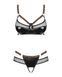 Комплект еротичний під шкіру Obsessive Electricia Set Black L / XL