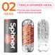 Мастурбатор Tenga Spinner 02 Hexa з пружною стимулювальною спіраллю всередині, стандартна спіраль