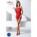 Бодистокинг Passion BS063 red, платье-сетка халтер, Червоний