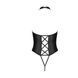 Боди из эко-кожи с имитацией шнуровки и открытым доступом Nancy Body black S/M - Passion, Черный