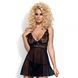 Сорочка Obsessive Imperia babydoll L/XL черная