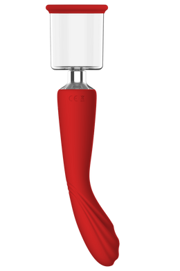 Подвійний вібратор з 2 вакуумними насадками Dream Toys RED REVOLUTION GEORGIA